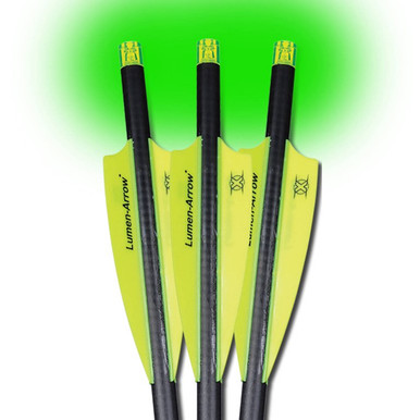 Lumenok Carbon Bolt Green Flat Nock 20 in. 3 pk.