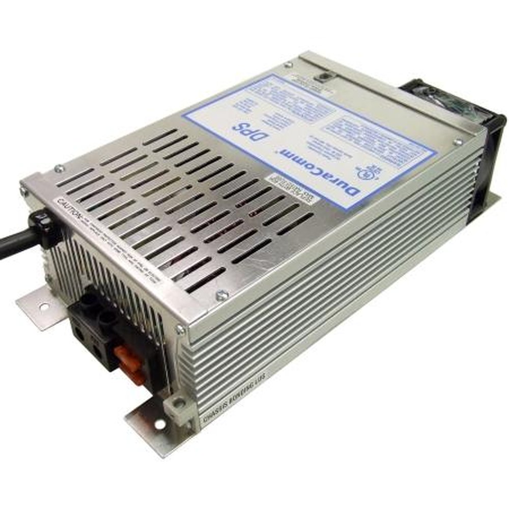 DURACOMM DPS-27-15 Power Supply.12.5 Amps Continuous 90-140 Vac/ 40-70 Hz In, 27.4 VDC Out.Has Thermostatically Controlled Fan.10 L X 6.5 W X 3.25