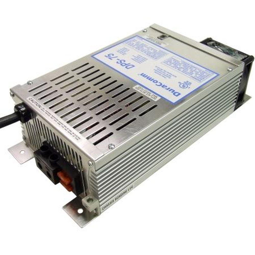 DURACOMM DPS-75 Power Supply.75 Amps Continuous 96-140 Vac/ 40-70 Hz In, 13.8 VDC Out.Has Thermostatically Controlled Fan.20A 120VAC Plug.UL