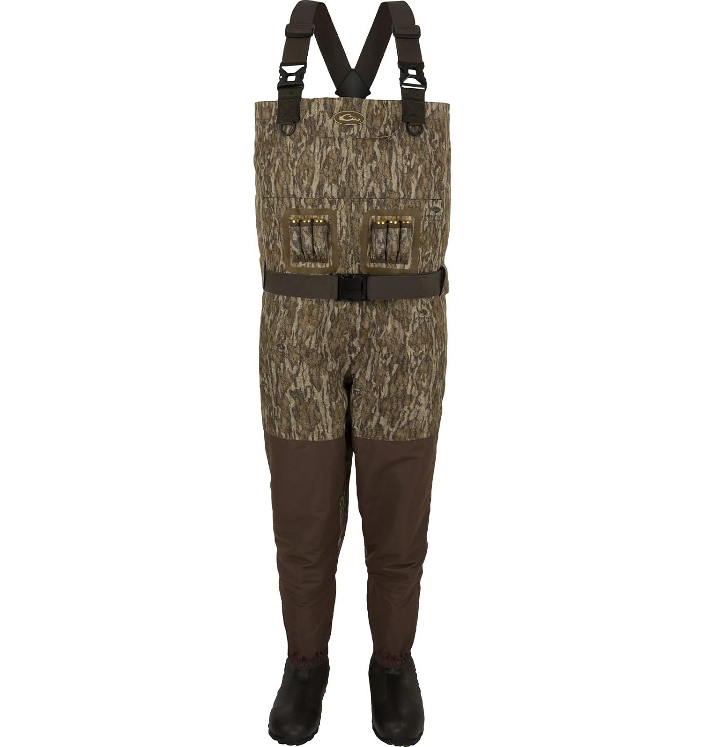 Drake Insulated Guardian Elite Vanguard Breathable Waders-Mossy Oak Bottomland-M8