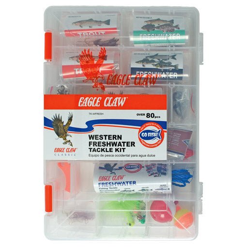 Eagle Claw Western Freshwater Tackle Kit, 80 Piece