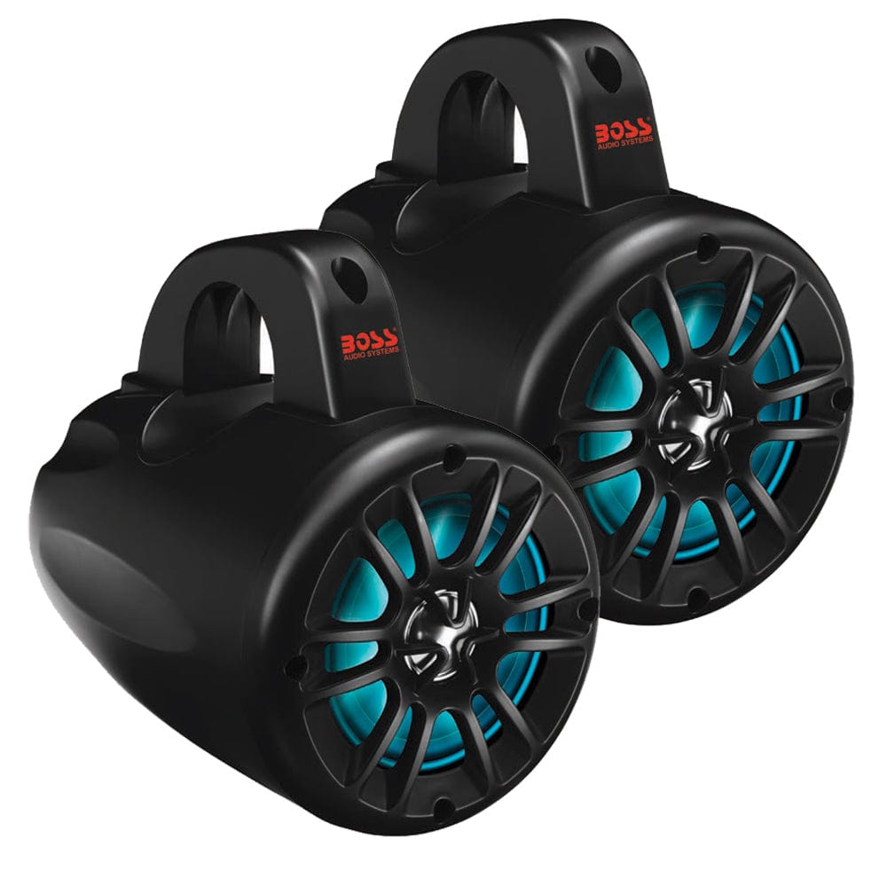 Boss Audio 4" B40RGB Amplified RGB Waketower Speakers - Matte Black - 500W
