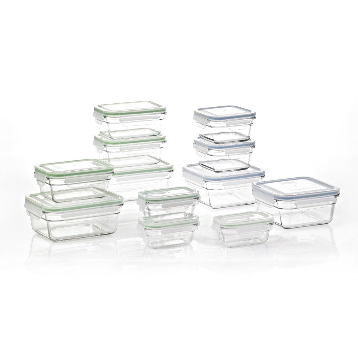 Glasslock 24 Piece Oven Safe Clear Glass Containers and Bakeware Set (Open Box)