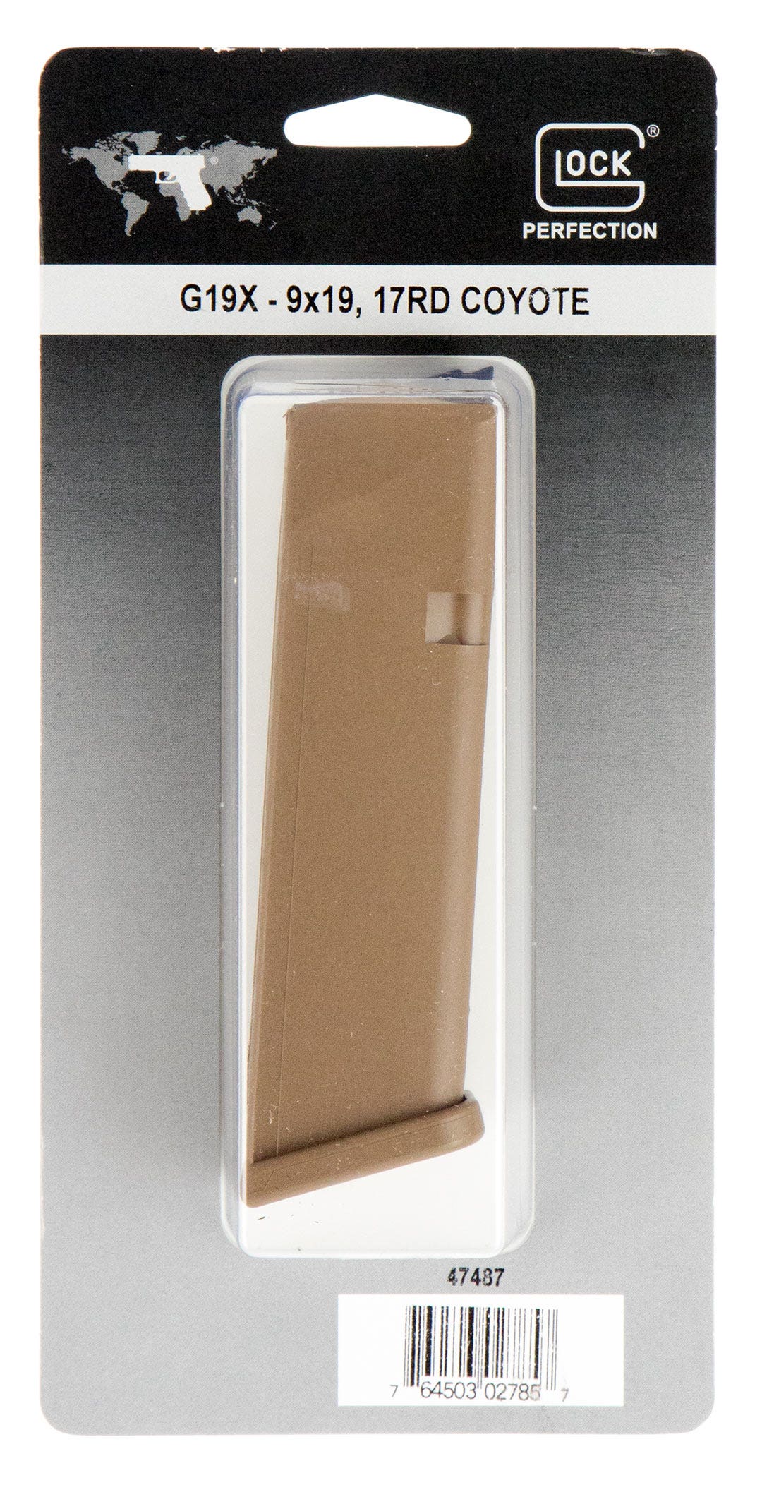 Glock G19X GEN 5 9MM 17RD Coyote Tan Magazine