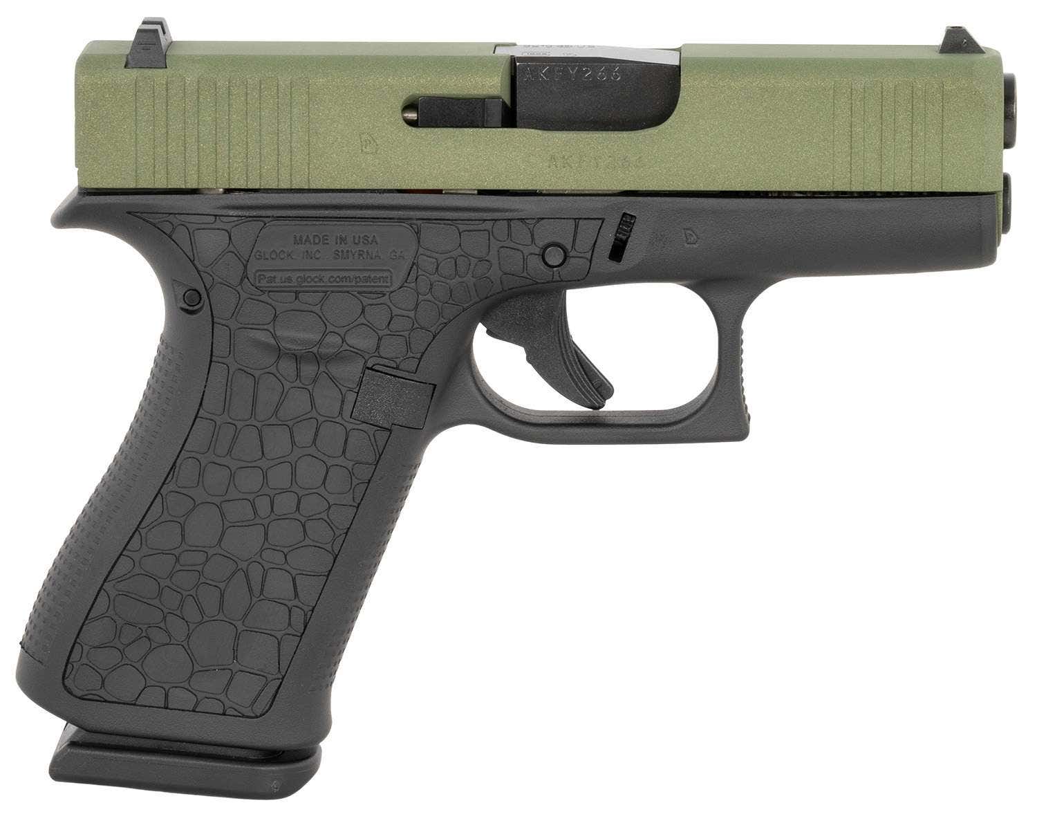 Glock G43X 9mm Luger Pistol 10+1 3.41" Barrel Black Frame Bayou Slide UX4350204BAYOU