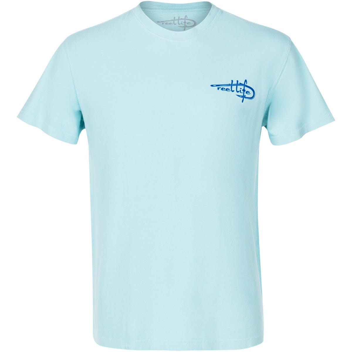 Reel Life Stinson Slub Pocket Fish Silhouette T-Shirt - Angel Blue