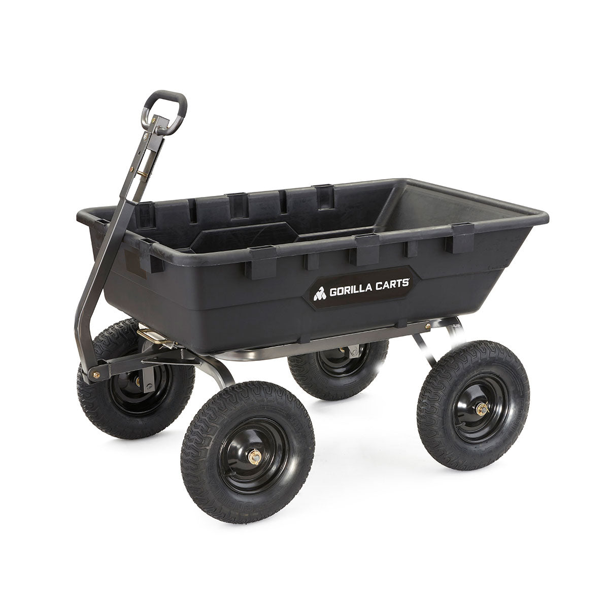 Gorilla Carts 1500 Pound Super Poly Yard Dump Utility Cart, Black (For Parts)