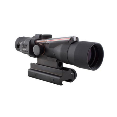 Trijicon ACOG 3x30mm Compact Dual Illuminated Scope - Red Chevron .223/62gr Ballistic Reticle with Colt Knob Thumbscrew Mount, Black
