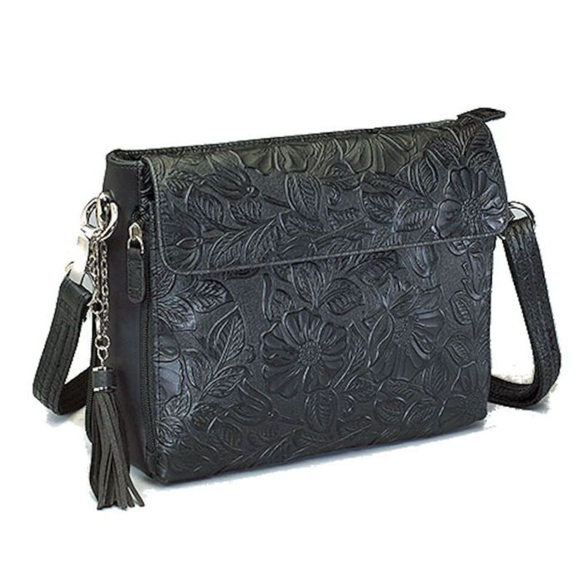 Gun Tote'N Mamas American Tooled Cowhide Shoulder Bag