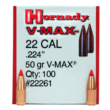 Hornady V-MAX .22 Cal 50 gr Bullets-100cnt