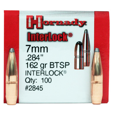 Hornady InterLock 7mm 162 gr BTSP Bullets-100cnt