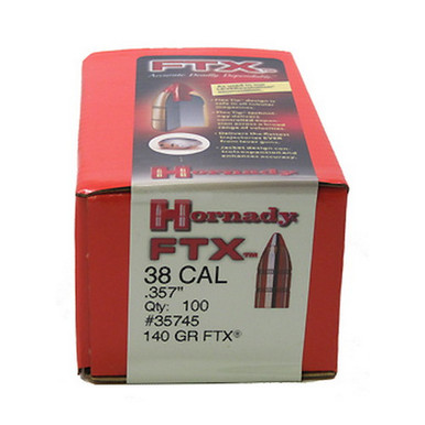 Hornady FTX .38 Cal 140 gr Bullets-100cnt