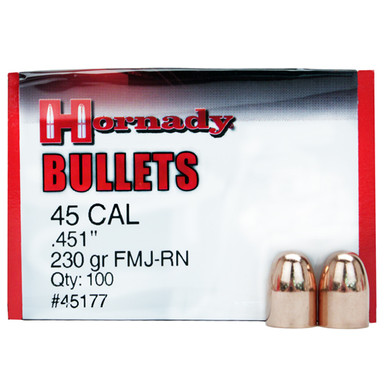 Hornady FMJ .45 Cal 230 gr FMJ-RN Bullets-100cnt