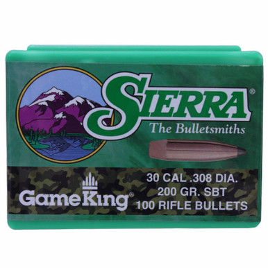 Sierra GameKing 2165 .30 Cal 200 gr SBT Bullets-100cnt