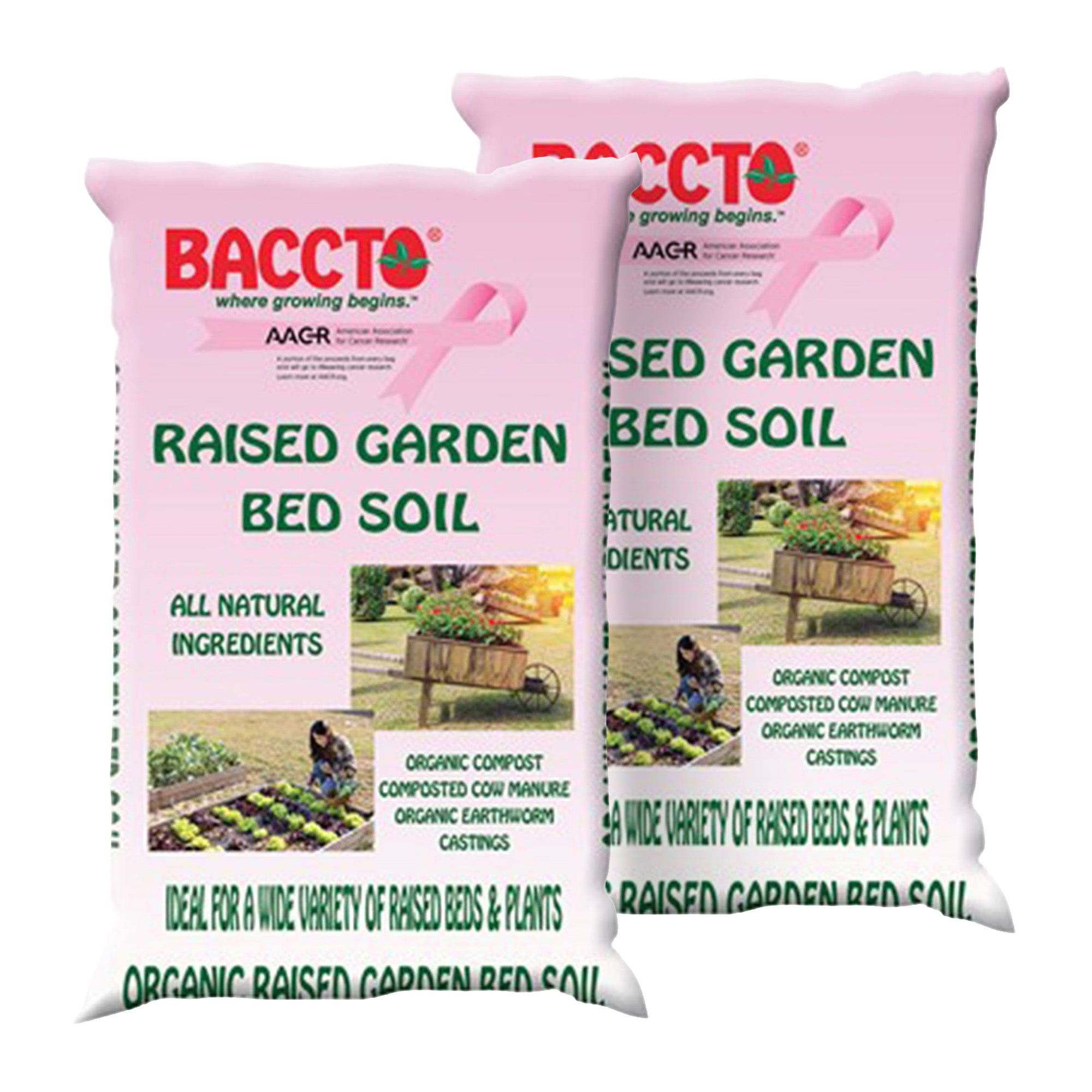 Michigan Peat Company BACCTO Raised Bed Soil for All Plants, 1.5 Cu Ft, 2 Pack