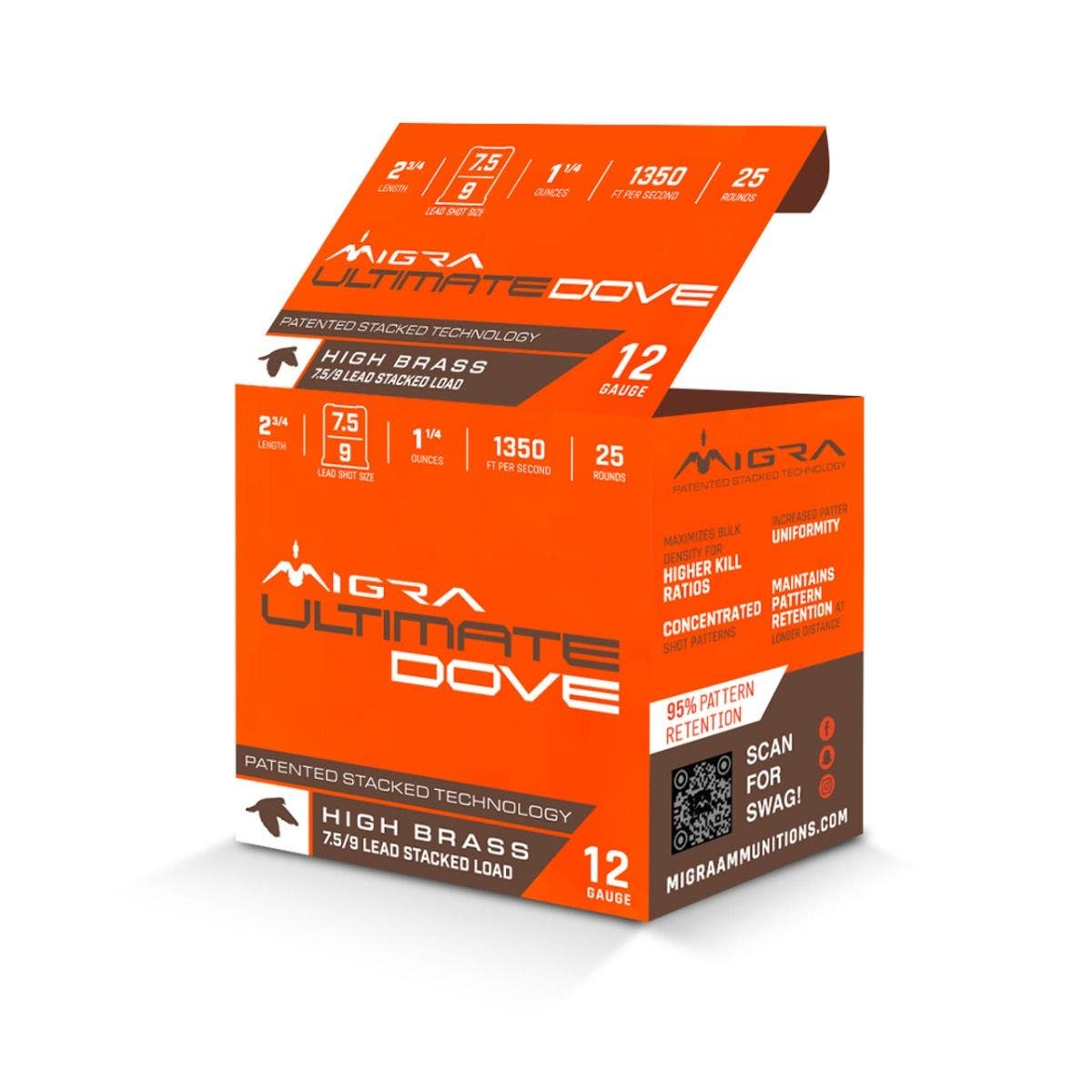 Migra Ultimate Dove 12 GA 2 3/4" 1 1/4 oz. #7.5-9 Shot 25 Rounds