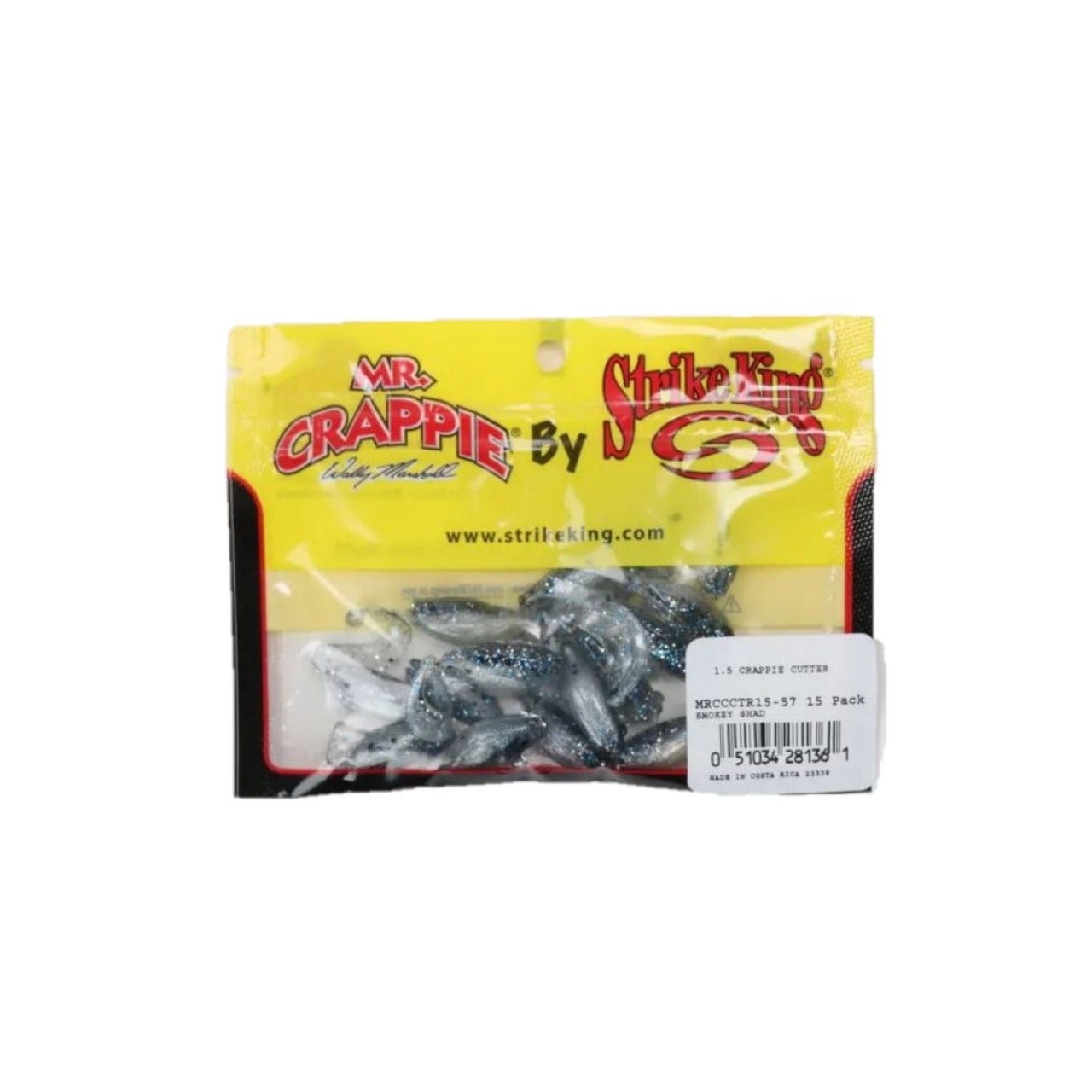 Strike King Mr. Crappie Crappie Cutter Soft Plastic - 1.5" Smokey Shad