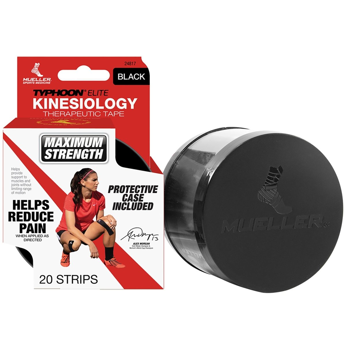 Mueller Sports Medicine 20 Pre-Cut I-Strips Typhoon Elite Kinesiology Tape