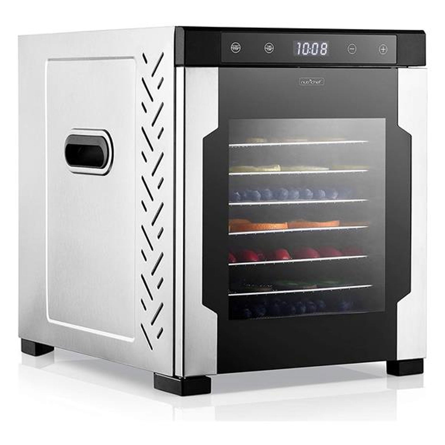 NutriChef NCFD10S 10 Shelf 900W Countertop Food Dehydrator with Timer (Open Box)