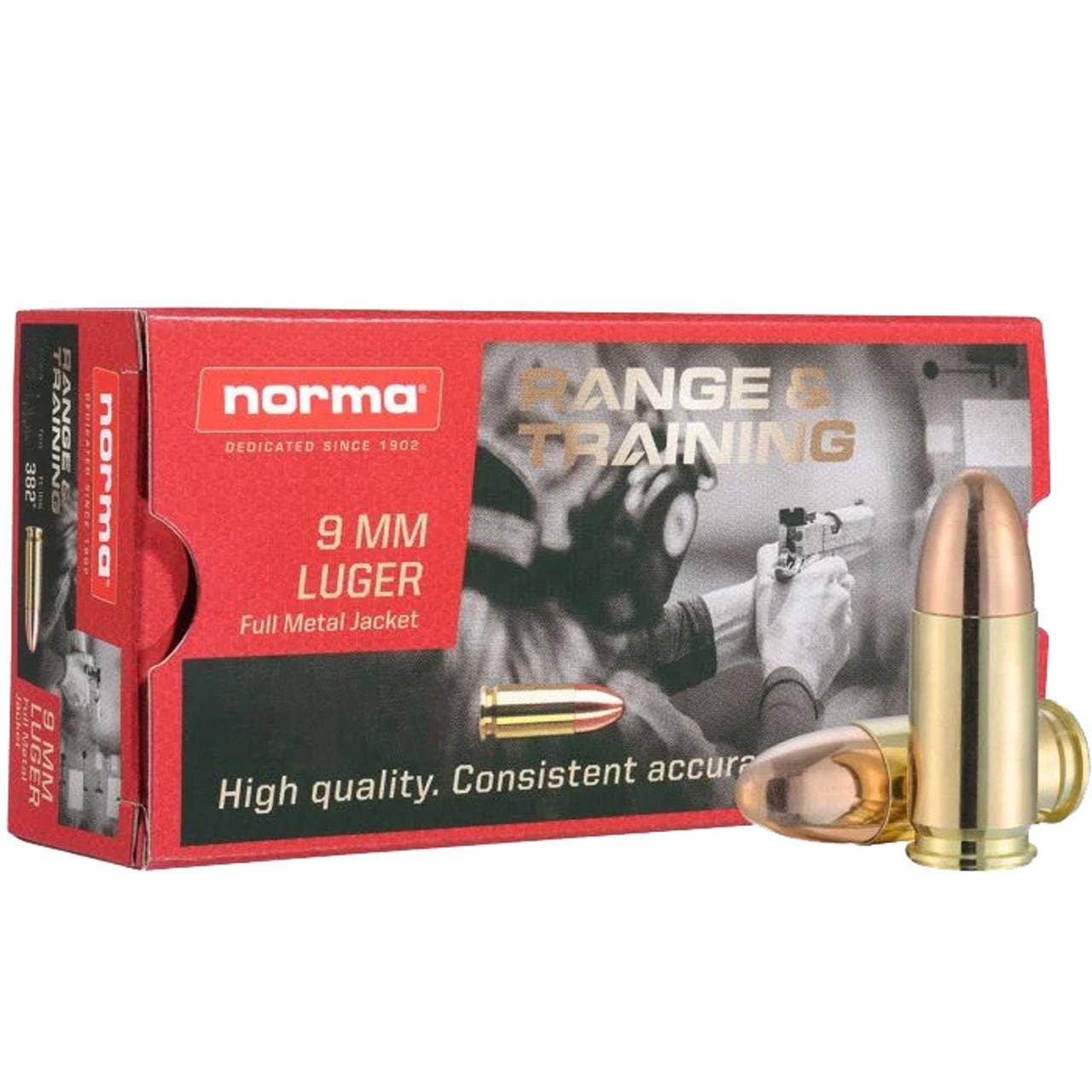 Norma Subsonic 9mm Luger Ammo 147gr. FMJ 50 Rds. 801906402