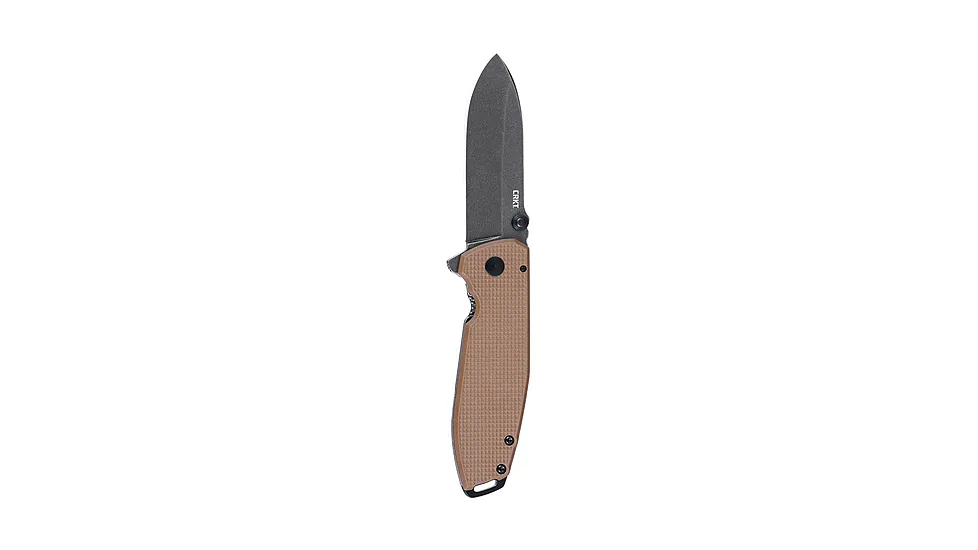 CRKT SQUID XM - EARTH BROWN, DROP POINT, PLAIN EDGE, D2 STEEL, G10 HANDLE, 2.95 BLADE 98C531F8