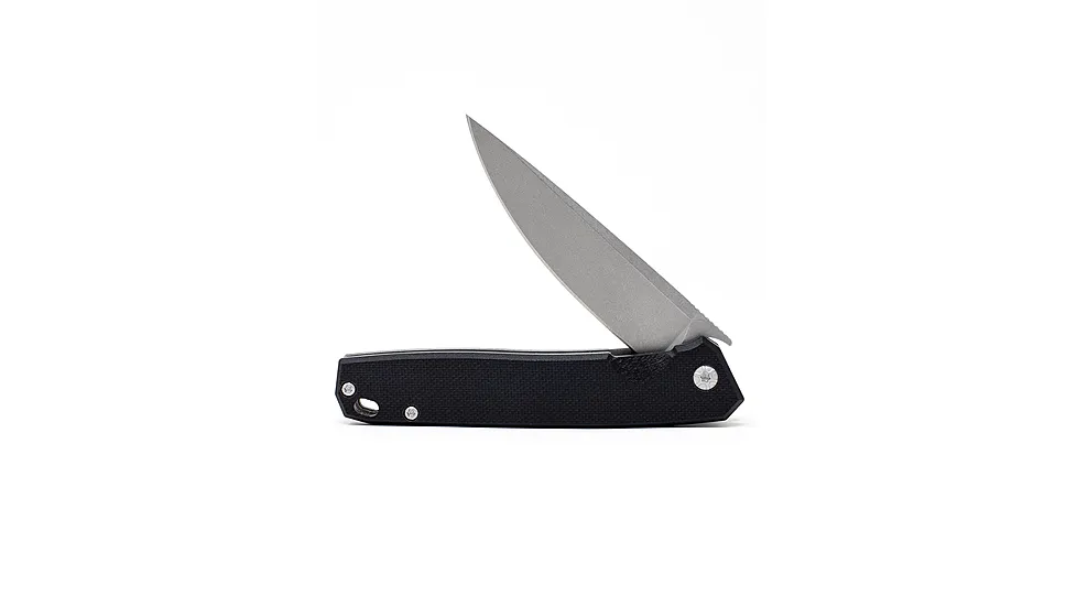 3V Gear Black React Folding Knife - Plain G10/Stone Washed BD26F1A8