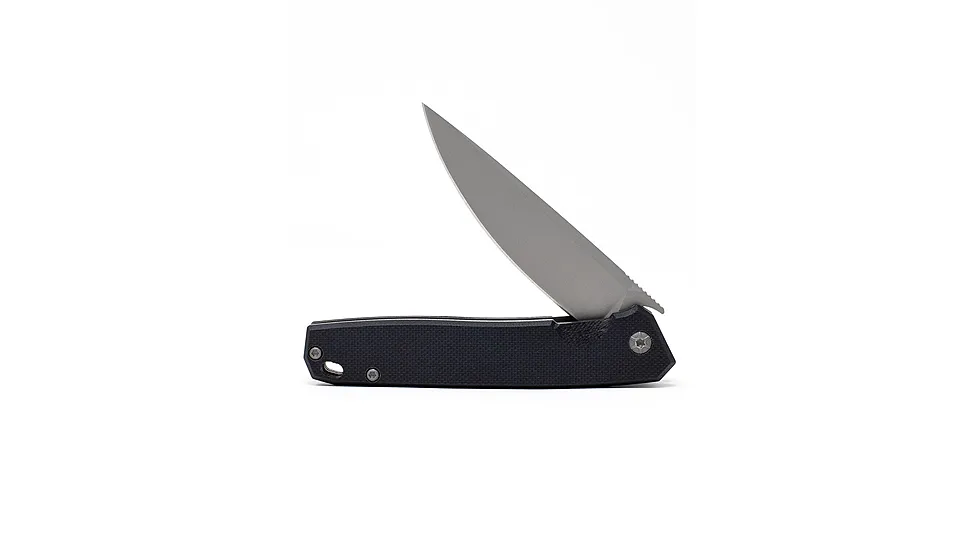 3V Gear Black React Folding Knife - Plain G10/TI Coated 076ACB4B