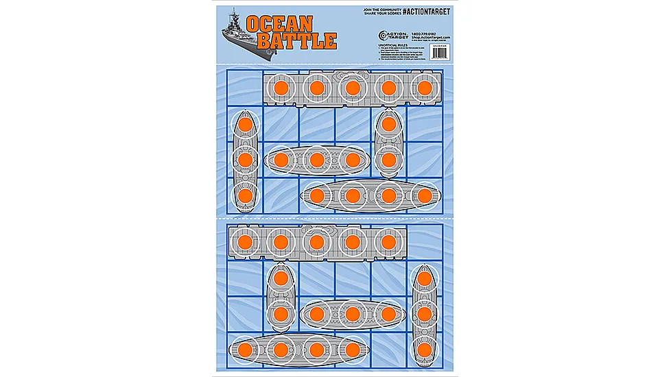 Action Target GS-OCEAN-100 Action Ocean Battle Hanging Paper 23" X 35" Ships