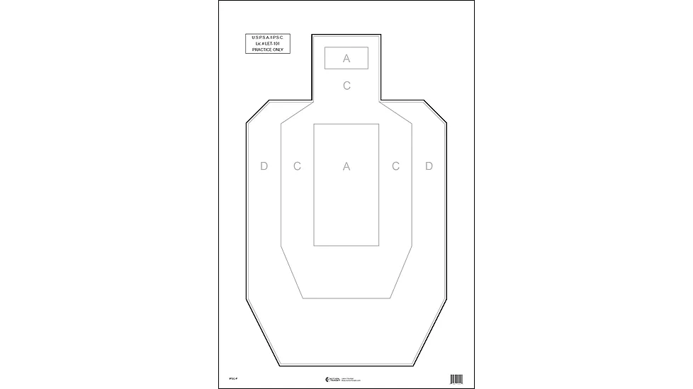 Action Target IPSC Paper Practice Target, Pack of 100