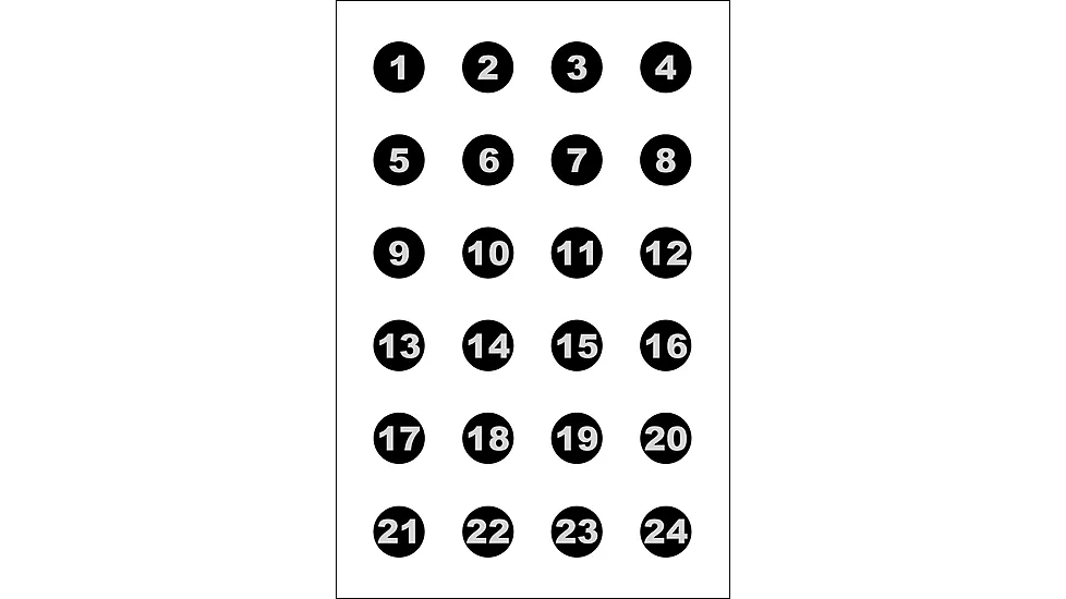 Action 24 3 Numbered Circles