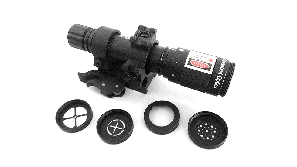 ADE Advanced Optics Adjustable Multi-Reticle Green Laser Flashlight Sight