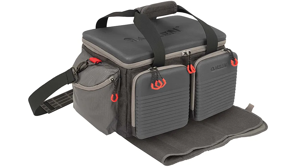 Allen Competitor Premium Molded Lockable Range Bag, Internal Tote and Fold-Up Gun Mat
