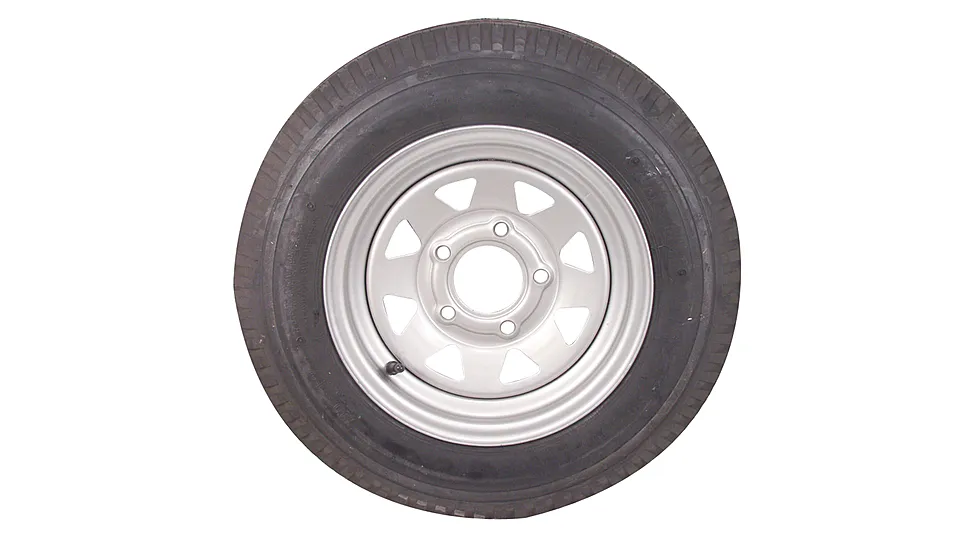 Americana Tire And Wheel 30850 Economy Bias Tire And Wheel 5.30 x 12 C/5 Hole Galvanized Spoke Rim