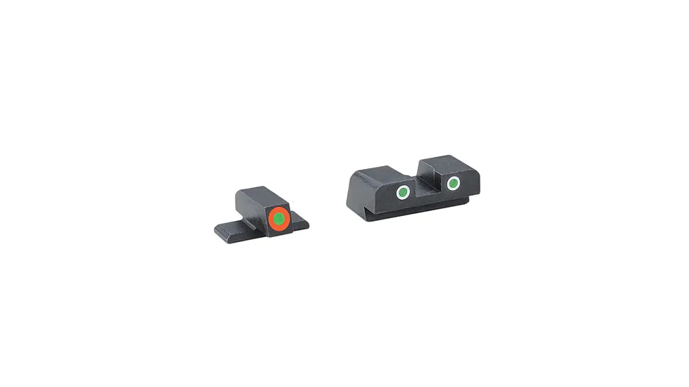 Ameriglo Tritium Front/Rear Combo Sights Green Dot White Outline Rear And Green Dot Orange Outline Front For SIG #8 SG-741