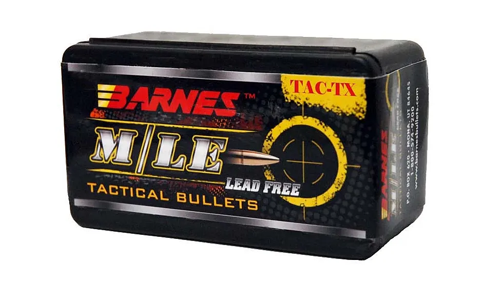 Barnes Bullets 30451 Tactical 357 Mag .357 125 GR TAC-X Flat Base 40 Box