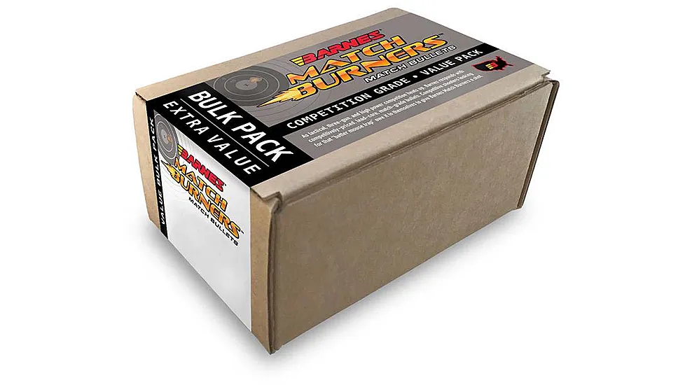 Barnes Match Burner Rifle Bullets, 6mm Creedmoor, 105 grain, Boat Tail