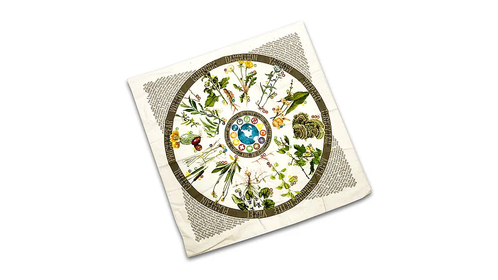 BattlBox Wazoo Survival Gear Forager Bandana with Pictures and Facts 12 Plants & Fungus 874D0F1E