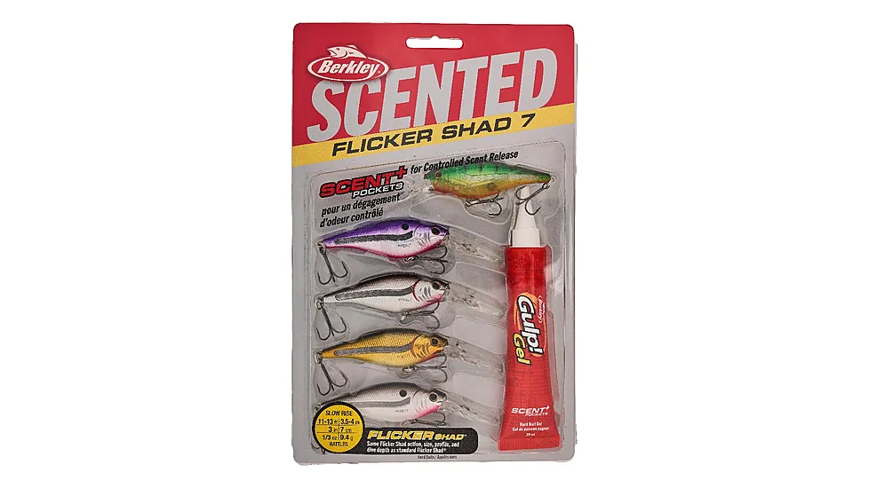 Berkley Scented Flicker Shad Baitfish Pack Hard Bait, Crankbait