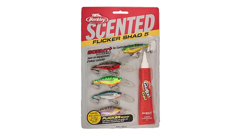 Berkley Scented Flicker Shad Tiger Pack Hard Bait, Crankbait