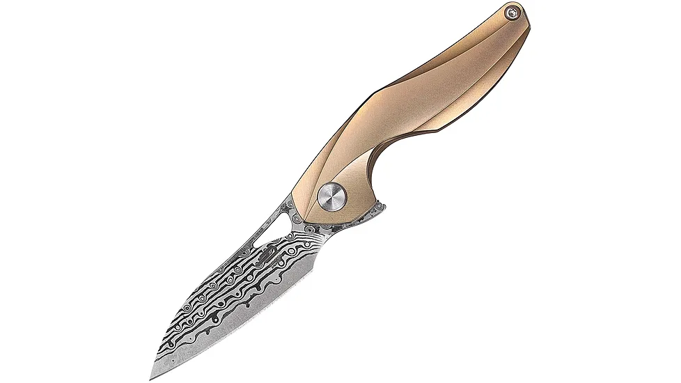 Bestech Knives The Reticulan Framelock Gold Folding Knife