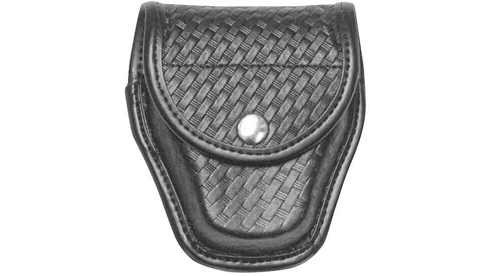 Bianchi 7917 Double Cuff Case - Plain Black, Brass 22198