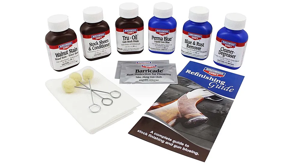 Birchwood Casey Deluxe Perma Blue & Liqiud Gun Blue & Tru-Oil Complete Finishing Kit