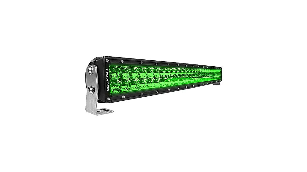 Black Oak LED Curved Double Row Combo Green LED Hog Hunting Light Bar