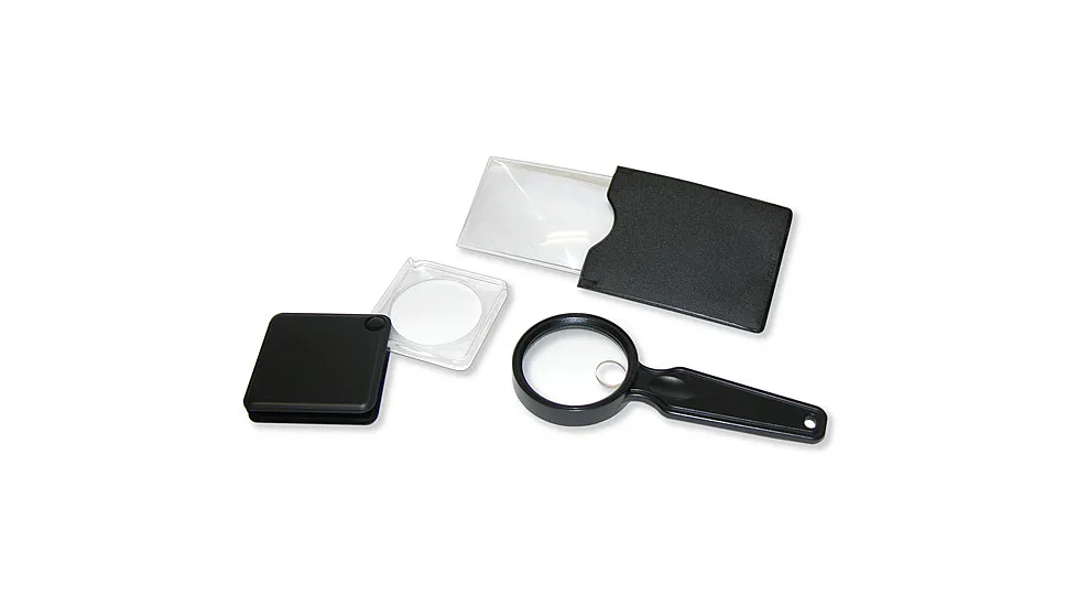 Carson 3PC Value Pack, Credit Card Sized Magnifier, Flip-Open Magnifier, Hand Held Magnifier VP-01