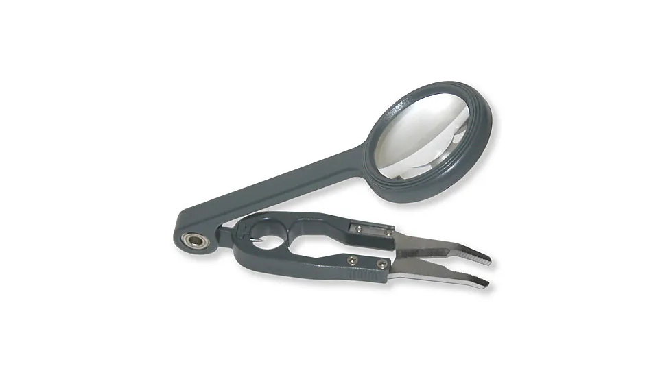 Carson Fish'n Grip 4x Magnifier with Attached Precision Tweezers, Hook Cleaner, and Line Cutter OD-99