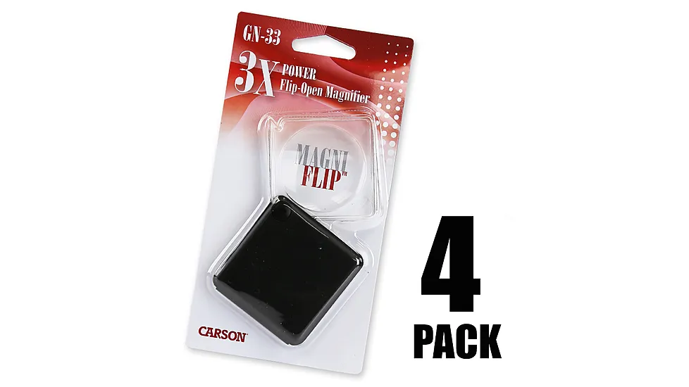 Carson GN33 MagniFlip Magnifying Glass Loupe 4 Pack