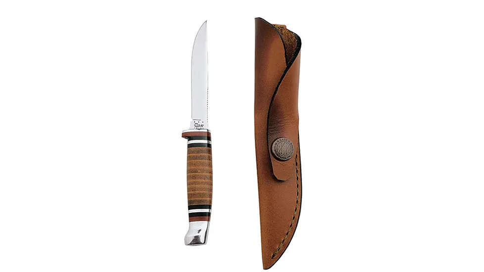 Case Leather Hunter Fixed Blade Knife