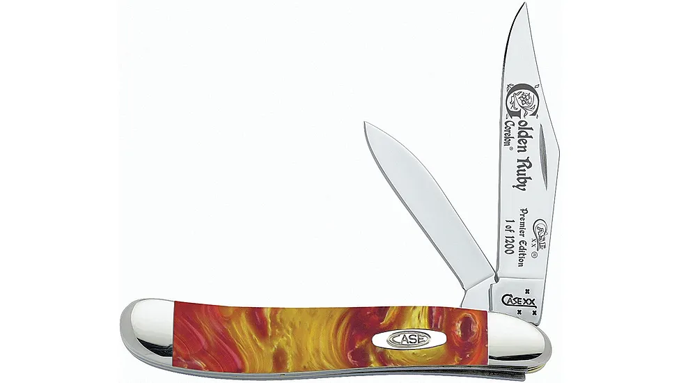 Case Golden Ruby Peanut Folding Knife