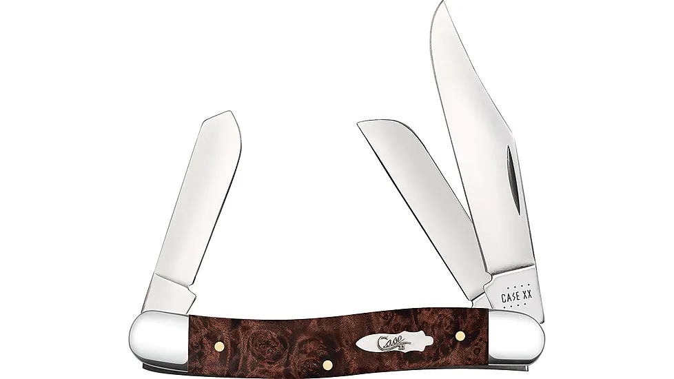 Case Stockman Maple Burl Wood 3.88in Folding Knife
