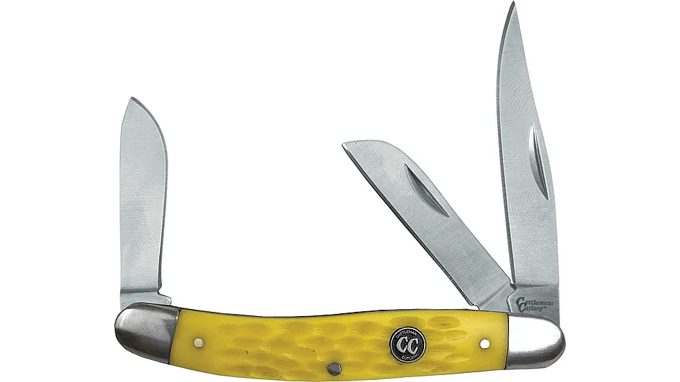 Cattleman'S Cutlery Signature Stockman Yellow Folding Knife